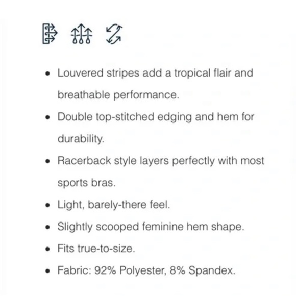 ZYIA Active White Stay Gold Havana Tank 
Size Medium New with tag and bag! - Picture 8 of 12